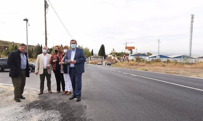 Visita a la carretera tras el refuerzo del firme. 