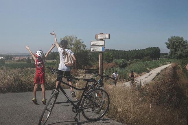 Imagen en bicicleta de una de las rutas.