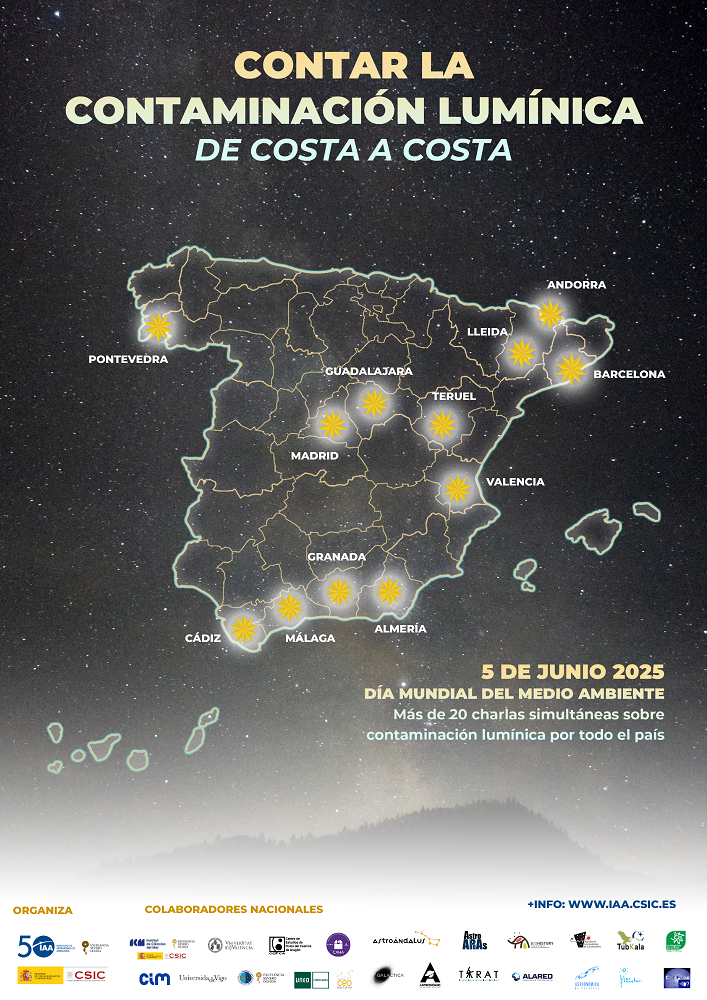 Cartel de la iniciativa de divulgación del CSIC sobre contaminación lumínica. 