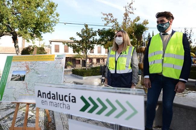 La consejera de Fomento, este lunes en Huétor Santillán.