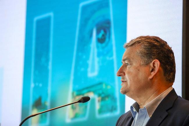 Antonio Sanz, este lunes, en la presentación de la Estrategia de Inteligencia Artificial.