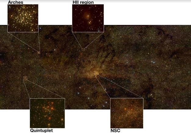 Algunos cúmulos de estrellas catalogados por los científicos. 