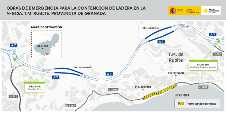 Localización del tramo afectado por las obras. 