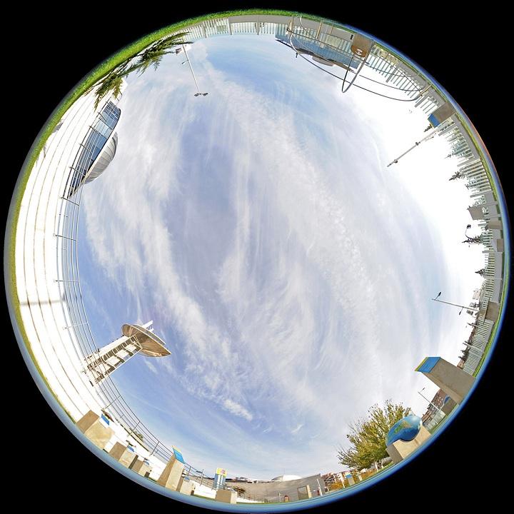 Imagen proyectada por el nuevo sistema de planetario. 