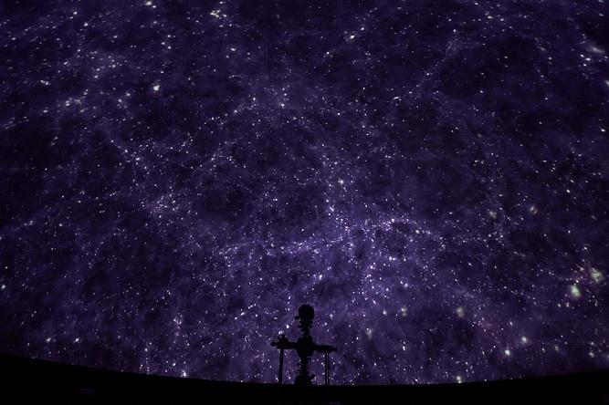 El cielo estrellado desde el Planetario. 