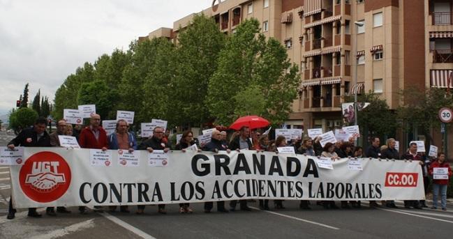 Concentración de protesta, este lunes. 