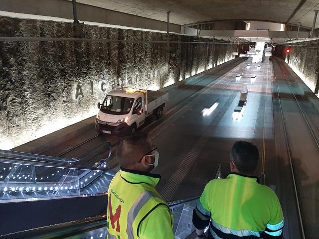 Inspección en la estación de Alcázar del Genil. 