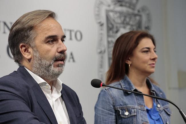 Jacobo Calvo y Raquel Ruz, este viernes en rueda de prensa. 