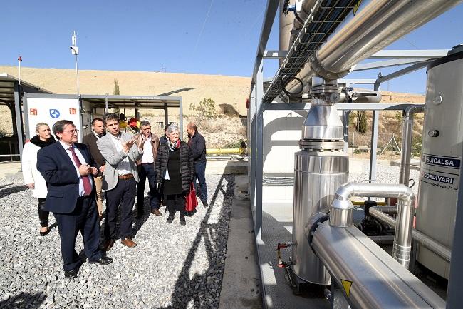 Inauguración de la planta de biogás.