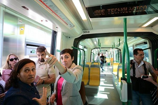 Mariela Fernández-Bermejo, este viernes en unas jornadas de seguridad vial en el Metro en pruebas.