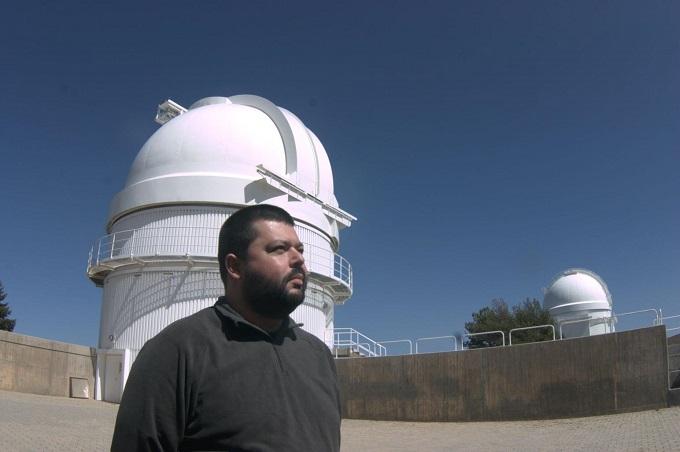 José María Madiedo en el Observatorio de Calar Alto. 