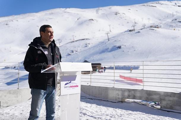 Moreno, en su visita a Sierra Nevada en diciembre.