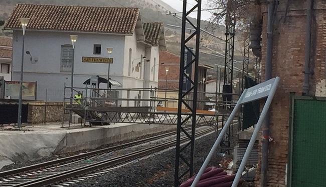 Imagen del trazado en la Estación de San Francisco de Loja a finales de diciembre.