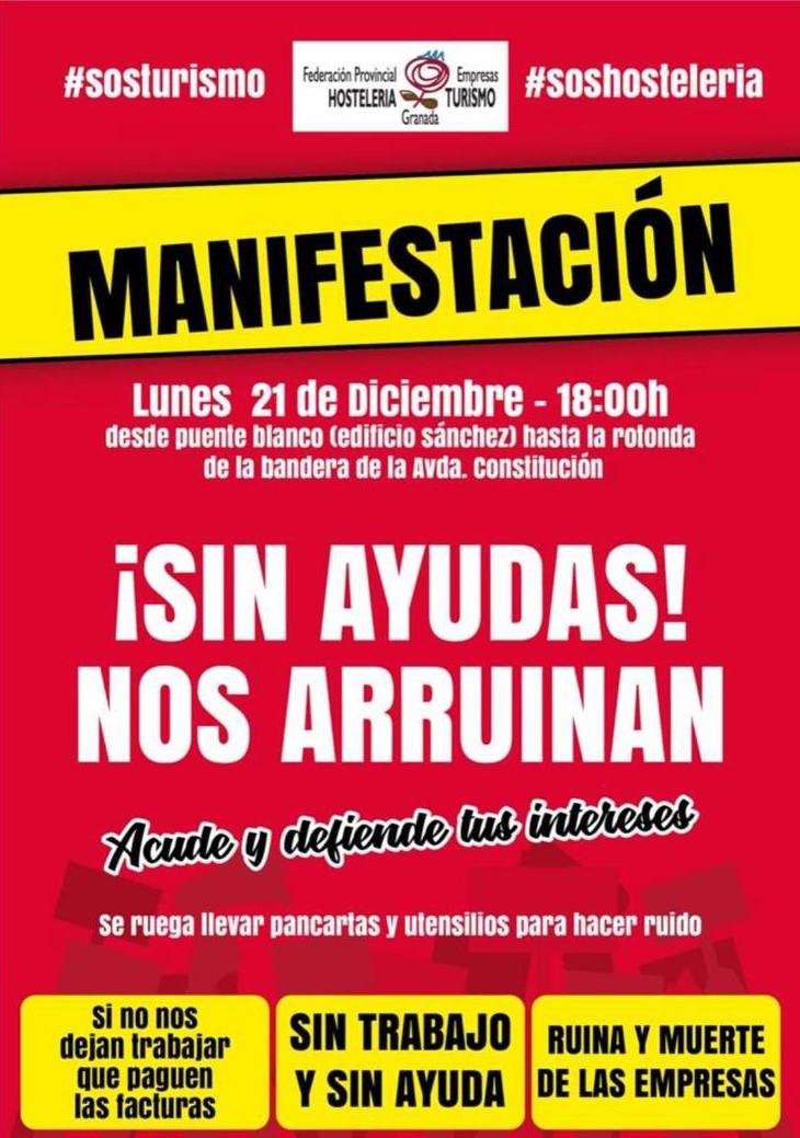 Cartel anunciando la manifestación.