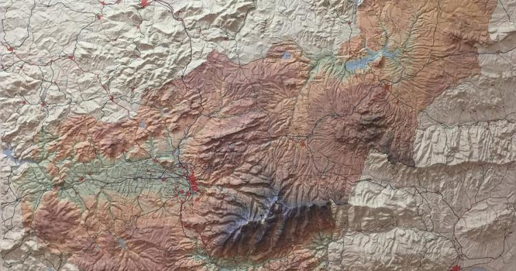 Detalle del mapa de la provincia de Granada. Detalle del mapa de la provincia de Granada.