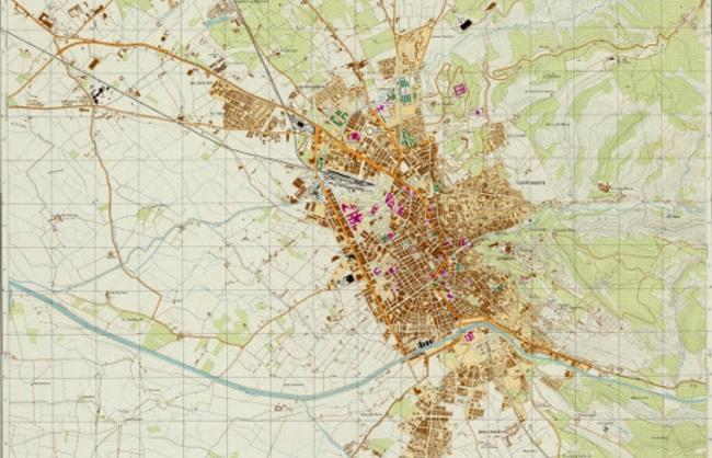 Extracto del mapa de Granada elaborado en 1975 por la URSS.