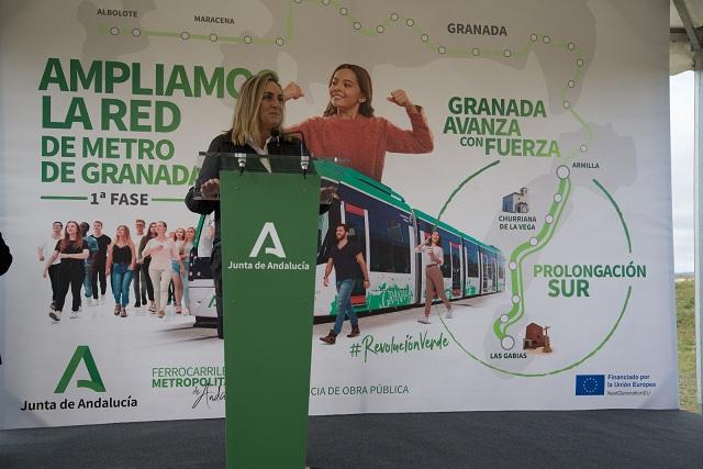 Marifrán Carazo, cuando presentó la ampliación del Metro. 