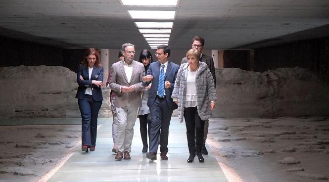 Los restos están integrados de manera ejemplar con el moderno diseño de la estación Los restos están integrados de manera ejemplar con el moderno diseño de la estación.