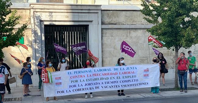 Concentración vespertina convocada por CCOO.