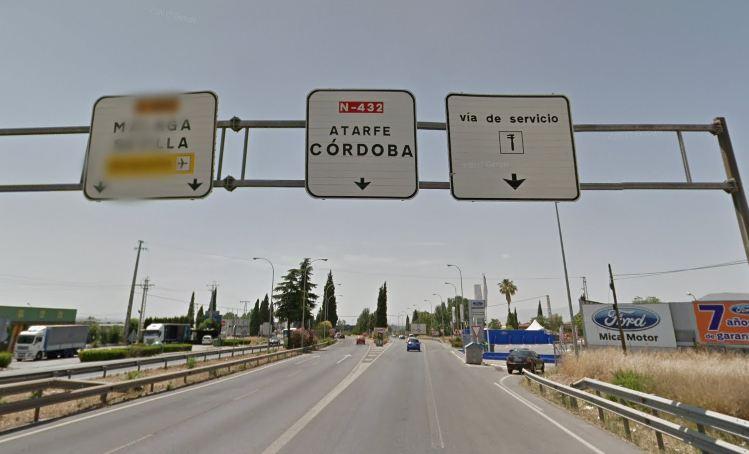 Inicio de la carretera N-432 hacia Córdoba y Badajoz Inicio de la carretera N-432 hacia Córdoba y Badajoz.