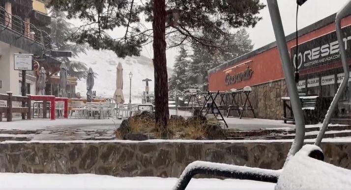 Imagen de la nevada en Pradollano caída la semana pasada. 