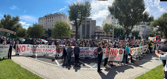 Un momento de la protesta de este sábado en Madrid. 