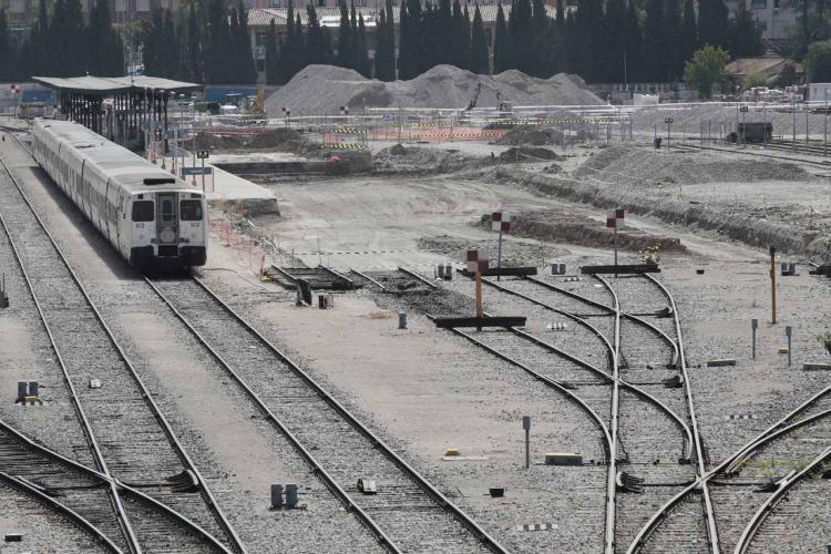 Obras en la estación de tren, este verano.