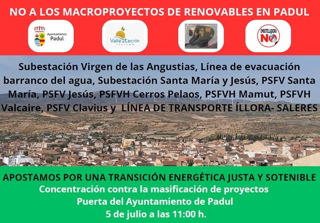Convocatoria de la concentración.