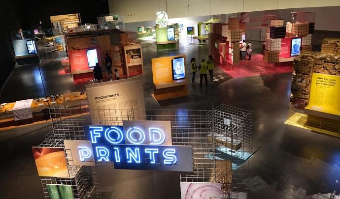 Vista de la exposición 'FoodPrints. La huella de los alimentos'.