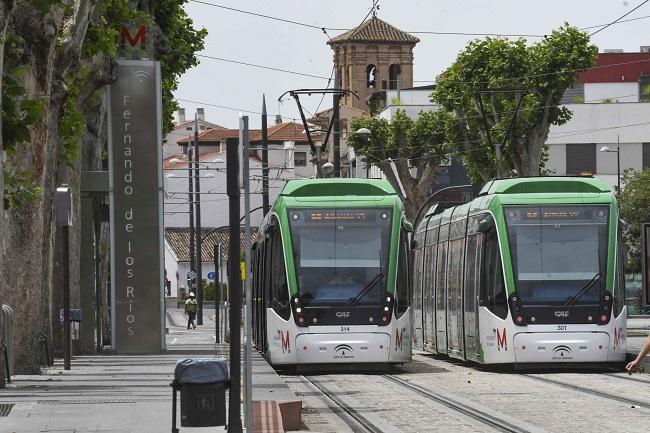 Parada del Metro en Fernando de los Ríos, en Armilla.