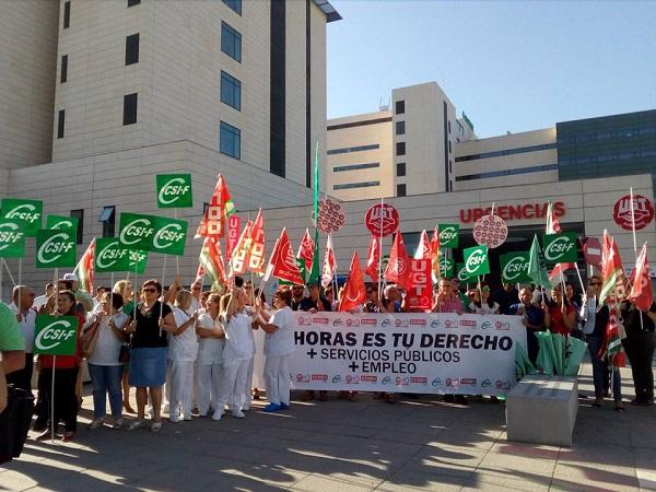 Concentración en el Hospital del PTS.