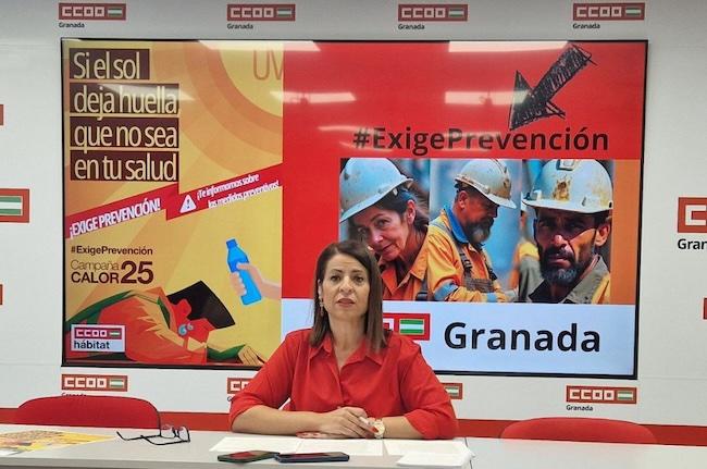 María Angustias Díaz, secretaria general de CCOO del Hábitat de Granada.
