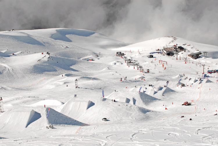 En la imagen, línea de slopestyle de la Copa del Mundo de 2013.            