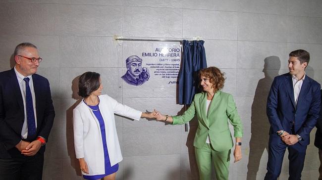 La vicepresidenta, en el homenaje a Emilio Herrera.