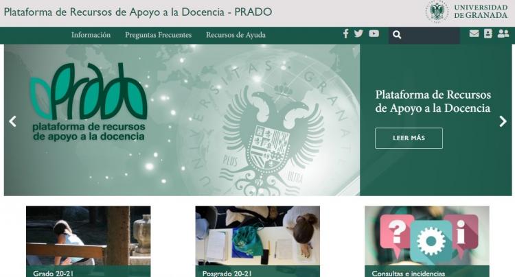 Captura de pantalla de la página web de acceso a la plataforma. 