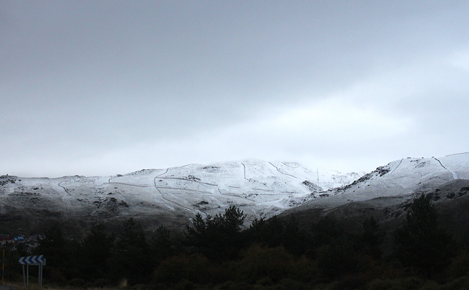 Aspecto de Sierra Nevada esta mañana.