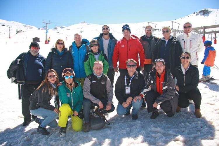 Los periodistas en Sierra Nevada 2017.