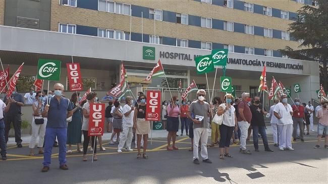 Protesta, este martes, a las puertas de Trauma.