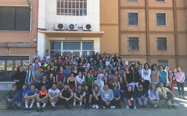 Concentración en el campus de Melilla de la UGR.