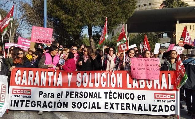 Movilización celebrada la pasada semana ante la Consejería de Educación.