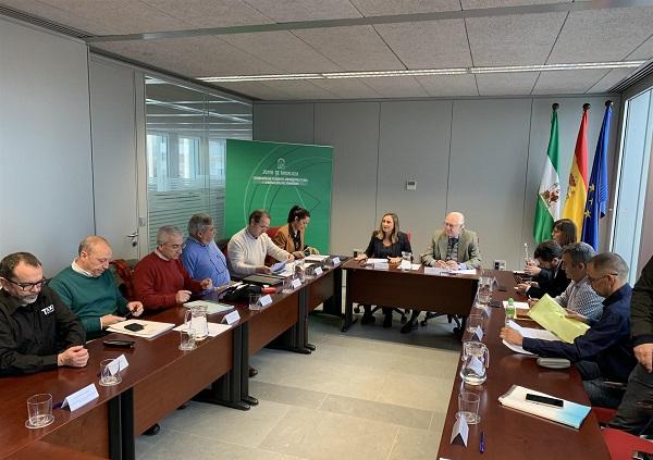 Reunión con el sector del taxi del pasado febrero.