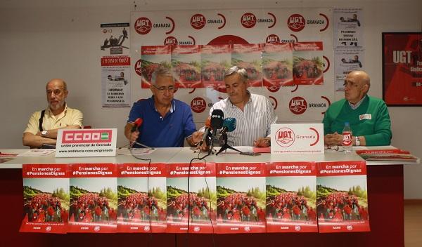 Rueda de prensa de presentación de la marcha sindical.