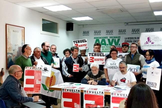 Rueda de prensa en Madrid de la plataforma España Vaciada.