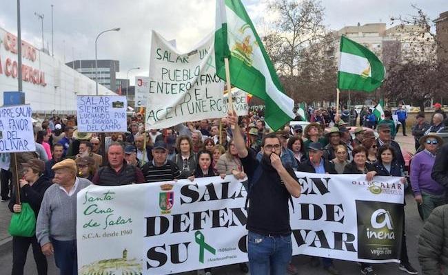 Imagen de la manifestación del día 19 en defensa del campo en Granada.