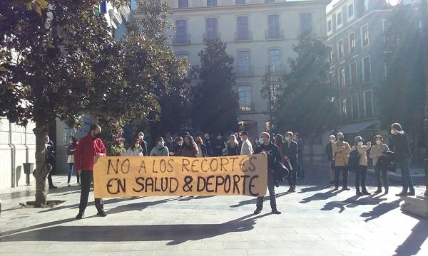 Protesta en la Plaza del Carmen.