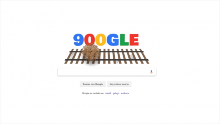 El vídeo comienza recreando un 'doodle' sobre los 900 días sin trenes. El vídeo comienza recreando un 'doodle' sobre los 900 días sin trenes.