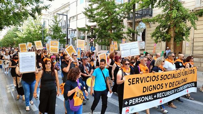 Manifestación que ha partido de Gran Vía a Plaza del Carmen.