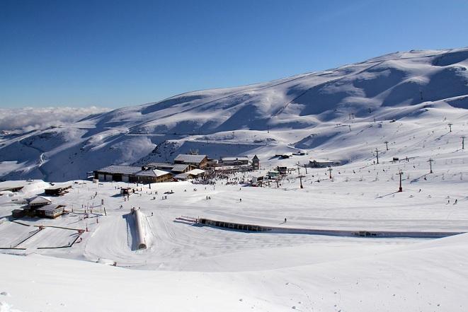 Área de Borreguiles, tras las últimas nevadas.