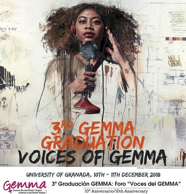 Cartel del foro intercultural 'Voces del GEMMA'.