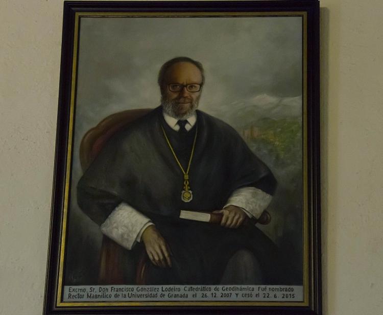 Retrato del exrector Francisco González Lodeiro.